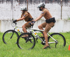 Policiais militares passam por capacitação de ciclopatrulhamento no Litoral
. Foto:PMPR