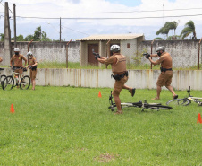 Policiais militares passam por capacitação de ciclopatrulhamento no Litoral
. Foto:PMPR