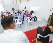  Governador Carlos Massa Ratinho Junior participou nesta segunda-feira (18) da inauguração da Villa Puree, em Santo Antônio do Paraíso.  Foto: Jonathan Campos/AEN
