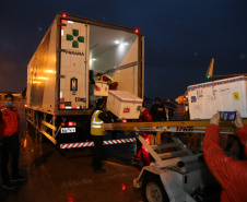 Chegada das vacinas contra a Covid-19 no Aeroporto Afonso Pena em Curitiba-  18/01/2021 - Foto: Geraldo Bubniak/AEN