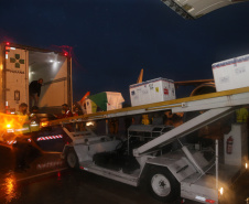 Chegada das vacinas contra a Covid-19 no Aeroporto Afonso Pena em Curitiba-  18/01/2021 - Foto: Geraldo Bubniak/AEN