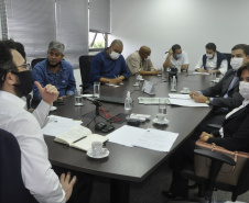 Ecossistemas terrestres dependem de conscientização e de políticas públicas  -  Reunião com prefeitos de Alto Paraná, Claudemir Pereira (Palito), e de Santo Inácio, Dra. Geny Violatto, para tratar de parcerias. -   Foto: Divulgação Fomento Paraná