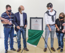 A Usina Governador Pedro Viriato Parigot de Souza (GPS) completou 50 anos nesta terça-feira, 26 de janeiro. O presidente da Copel, Daniel Pimentel Slaviero, e o diretor geral da Copel Geração e Transmissão, Moacir Carlos Bertol, visitaram a usina para comemorar a data com a equipe responsável pela planta e anunciaram um investimento de R$ 100 milhões para uma nova etapa de modernização do empreendimento.  - Curitiba, 26/01/2021  -  Foto: Divulgação Copel