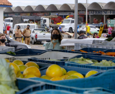 Permissionários atacadistas da Ceasa Curitiba fazem doação 25 toneladas de alimentos para entidades beneficentes de Curitiba e Região Metropolitana, além de famílias atingidas pelas chuvas em Irati, na região Centro-Sul do Estado. - Curitiba, 29/01/2021  - Foto: Gilson Abreu/AEN