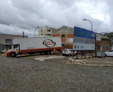 Os trabalhos da Polícia Científica em Ponta Grossa voltaram a funcionar no prédio da instituição na cidade, nesta segunda-feira (01). O local estava interditado desde setembro de 2018, devido ao comprometimento na estrutura do muro da unidade.   -  Foto: Divulgação Polícia Cientítica