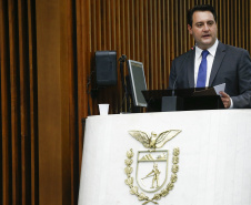 Governador Carlos Massa Ratinho Junior na Assembleia Legislativa do Estado do Paraná  -  Curitiba, 02/02/2021  -  Foto: Jonathan Campos/AEN