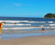 Os afogamentos nas praias do paranaenses reduziram 17% nos meses de dezembro e janeiro da operação Verão Consciente 2020/2021, quando comparado com o mesmo período do verão passado.  - Curitiba, 03/02/2021  -  Foto: Divulgação SESP