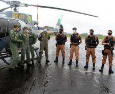 Em 45 dias de atuação no Litoral, na temporada Verão Consciente, o Batalhão de Polícia Militar de Operações Aéreas (BPMOA) realizou mais de 100 missões e o atendimento de 39 vítimas. - Foto: Divulgação BPMOA/SESP