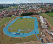 Centro Nacional de Treinamento de Atletismo (CNTA), um dos mais completos centros de excelência do País em iniciação esportiva, localizado em Cascavel, no Oeste do Estado.  -  Foto: Divulgação