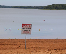 PM e Bombeiros reforçam a prevenção nas prainhas de água doce da Costa Oeste durante Verão Consciente  -  Curitiba, 05/02/2021  -  Foto: Divulgação SESP PR
