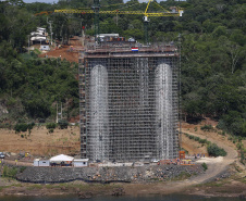 Obras da Ponte da Integração Brasil - Paraguai  -  Foto: JONATHAN CAMPOS/AEN