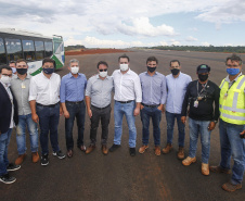  Governador Carlos Massa Ratinho Junior durante uma visita as obras do Aeroporto Internacional de Foz do Iguaçu.