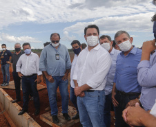  Governador Carlos Massa Ratinho Junior durante uma visita as obras do Aeroporto Internacional de Foz do Iguaçu.