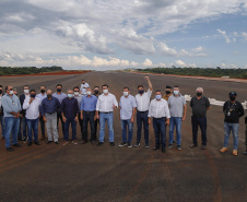  Governador Carlos Massa Ratinho Junior durante uma visita as obras do Aeroporto Internacional de Foz do Iguaçu.