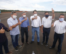  Governador Carlos Massa Ratinho Junior durante uma visita as obras do Aeroporto Internacional de Foz do Iguaçu.