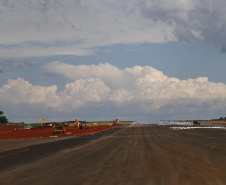  Governador Carlos Massa Ratinho Junior durante uma visita as obras do Aeroporto Internacional de Foz do Iguaçu.