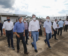  Governador Carlos Massa Ratinho Junior durante uma visita as obras do Aeroporto Internacional de Foz do Iguaçu.