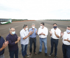  Governador Carlos Massa Ratinho Junior durante uma visita as obras do Aeroporto Internacional de Foz do Iguaçu.