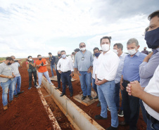  Governador Carlos Massa Ratinho Junior durante uma visita as obras do Aeroporto Internacional de Foz do Iguaçu.