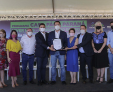 O governador Carlos Massa Ratinho Junior autorizou nesta segunda-feira (22) a ordem de serviço para a construção de um Condomínio do Idoso em Ponta Grossa, nos Campos Gerais.  -  Ponta Grossa, 22/02/2021  -  Foto: Jonathan Campos/AEN