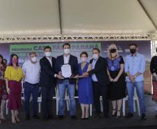 O governador Carlos Massa Ratinho Junior autorizou nesta segunda-feira (22) a ordem de serviço para a construção de um Condomínio do Idoso em Ponta Grossa, nos Campos Gerais.  -  Ponta Grossa, 22/02/2021  -  Foto: Jonathan Campos/AEN