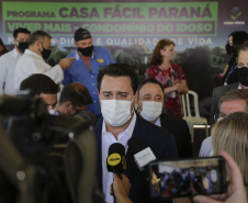 O governador Carlos Massa Ratinho Junior autorizou nesta segunda-feira (22) a ordem de serviço para a construção de um Condomínio do Idoso em Ponta Grossa, nos Campos Gerais.  -  Ponta Grossa, 22/02/2021  -  Foto: Jonathan Campos/AEN