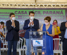 O governador Carlos Massa Ratinho Junior autorizou nesta segunda-feira (22) a ordem de serviço para a construção de um Condomínio do Idoso em Ponta Grossa, nos Campos Gerais. - Ponta Grossa, 22/02/2021  -  Foto: Gilson Abreu/AEN