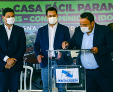 O governador Carlos Massa Ratinho Junior autorizou nesta segunda-feira (22) a ordem de serviço para a construção de um Condomínio do Idoso em Ponta Grossa, nos Campos Gerais. - Ponta Grossa, 22/02/2021  -  Foto: Gilson Abreu/AEN