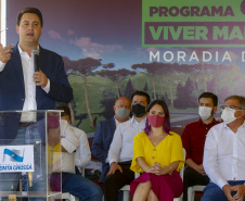 O governador Carlos Massa Ratinho Junior autorizou nesta segunda-feira (22) a ordem de serviço para a construção de um Condomínio do Idoso em Ponta Grossa, nos Campos Gerais. - Ponta Grossa, 22/02/2021  -  Foto: Gilson Abreu/AEN