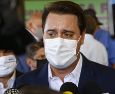 O governador Carlos Massa Ratinho Junior autorizou nesta segunda-feira (22) a ordem de serviço para a construção de um Condomínio do Idoso em Ponta Grossa, nos Campos Gerais. - Ponta Grossa, 22/02/2021  -  Foto: Gilson Abreu/AEN