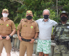 Comerciantes e turistas aprovam policiamento preventivo na Ilha do Mel  -  Curitiba, 24/02/2021  -  Foto: Divulgação PMPR