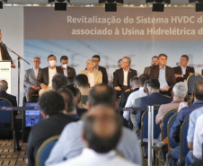 Governador Carlos Massa Ratinho Junior e presidente Jair Bolsonaro participam do evento de lançamento da revitalização do sistema elétrico de alta tensão de Furnas.   -  Foz do Iguaçu, 25/02/2021  - Foto Gilson Abreu/AEN