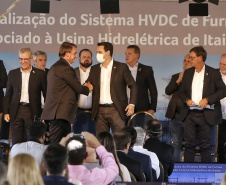 Governador Carlos Massa Ratinho Junior e presidente Jair Bolsonaro participam do evento de lançamento da revitalização do sistema elétrico de alta tensão de Furnas.   -  Foz do Iguaçu, 25/02/2021  - Foto Gilson Abreu/AEN