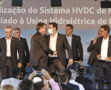 Governador Carlos Massa Ratinho Junior e presidente Jair Bolsonaro participam do evento de lançamento da revitalização do sistema elétrico de alta tensão de Furnas.   -  Foz do Iguaçu, 25/02/2021  - Foto Gilson Abreu/AEN