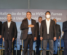 Governador Carlos Massa Ratinho Junior e presidente Jair Bolsonaro participam do evento de lançamento da revitalização do sistema elétrico de alta tensão de Furnas.   -  Foz do Iguaçu, 25/02/2021  - Foto: Jonathan Campos/AEN