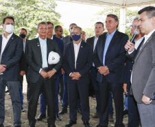 Governador Carlos Massa Ratinho Junior e presidente Jair Bolsonaro participam do evento de lançamento da revitalização do sistema elétrico de alta tensão de Furnas.   -  Foz do Iguaçu, 25/02/2021  - Foto: Jonathan Campos/AEN