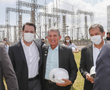 Governador Carlos Massa Ratinho Junior e presidente Jair Bolsonaro participam do evento de lançamento da revitalização do sistema elétrico de alta tensão de Furnas.   -  Foz do Iguaçu, 25/02/2021  - Foto: Jonathan Campos/AEN