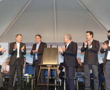 Governador Carlos Massa Ratinho Junior e presidente Jair Bolsonaro participam do evento de lançamento da revitalização do sistema elétrico de alta tensão de Furnas.   -  Foz do Iguaçu, 25/02/2021  - Foto: Jonathan Campos/AEN