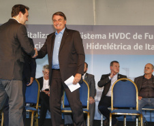 Governador Carlos Massa Ratinho Junior e presidente Jair Bolsonaro participam do evento de lançamento da revitalização do sistema elétrico de alta tensão de Furnas.   -  Foz do Iguaçu, 25/02/2021  - Foto: Jonathan Campos/AEN