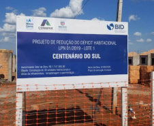 Cohapar obras Centenário do Sul  -  Foto: Divulgação Cohapar