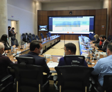 Governador Carlos Massa Ratinho Junior durante reunião virtual com deputados sobre o cenário da pandemia da Covid-19 e as novas medidas restritivas a serem adotadas pelo  Estado. -  Curitiba, 26/02/2021  -  Foto: José Fernando Ogura/AEN