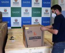 Sesa recebe 37 ventiladores doados pelo Sistema Ocepar. Foto: Américo Antonio/SESA