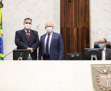 O secretário de Estado da Saúde, Beto Preto, apresentou aos deputados estaduais o Relatório Detalhado do Quadrimestre Anterior (RDQA) do 3º Quadrimestre de 2020, nesta terça-feira (9). A audiência pública é realizada pela Comissão de Saúde Pública da Assembleia Legislativa, ocorreu no Plenário da casa parlamentar com transmissão pela internet. - Curitiba, 09/03/2021  -  Foto: Dálie Felberg /ALEP 