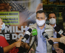 Paraná distribui novo lote e começa a vacinar idosos com mais de 75 anos.
Foto Gilson Abreu/AEN