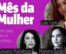 A Biblioteca Pública do Paraná promove nesta quarta-feira (17) um bate-papo online e ao vivo com as escritoras Giovana Madalosso, Julie Fank e Mariana Basílio. Elas discutem a participação feminina na literatura -  Curitiba, 12/03/2021  -  Foto: Divulgação BPP