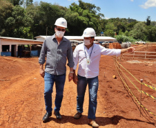 Em visita às obras, prefeito Carlos Gil confere tecnologia e eficiência aplicadas -  Curitiba, 12/03/2021  -  Foto: Divulgação Sanepar