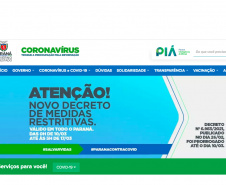 Site da Covid-19 registra mais de 3 milhões de visualizações. Campanha já teve 1,5 milhão de usuários únicos e 3 milhões de visualizações, fortalecendo a transparência do Governo do Estado sobre os dados da pandemia. Ele foi criado três dias após a confirmação dos primeiros casos de Covid-19 no Paraná, em 15 de março, e completará um ano nesta segunda.  -  Curitiba, 12/03/2021  -  Foto: AEN