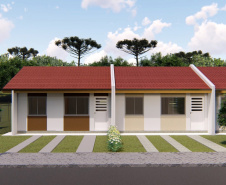 Famílias que estão em busca de adquirir uma casa própria na Lapa têm o fim desta quarta-feira (17) para participar do processo de seleção das primeiras 118 unidades do Residencial Parque dos Tropeiros. A seleção será realizada com famílias com renda mensal a partir de R$ 1.700, que devem se inscrever pelo site da Cohapar: cohapar.pr.gov.br/cadastro. (Imagem: Cohapar)