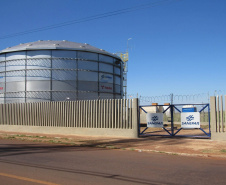 A Sanepar colocou em operação o mais novo reservatório de água de Cascavel, com capacidade de dois milhões de litros de água.  - Cascavel - 16/03/2021  -  Foto: Divulgação Cascavel