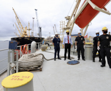 A Portos do Paraná compartilha com a Polícia Federal os dados obtidos nos 27  programas de monitoramentos ambientais. As informações colaboram com a operação ?30 Days at Sea 3.0? (30 Dias no Mar) da International Criminal Police Organization - INTERPOL. A ação envolve cerca de 60 países e tem como foco principal o combate à poluição marítima.  -  Curitiba, 19/03/2021  -  Foto: Claudio Neves/Portos do Paraná